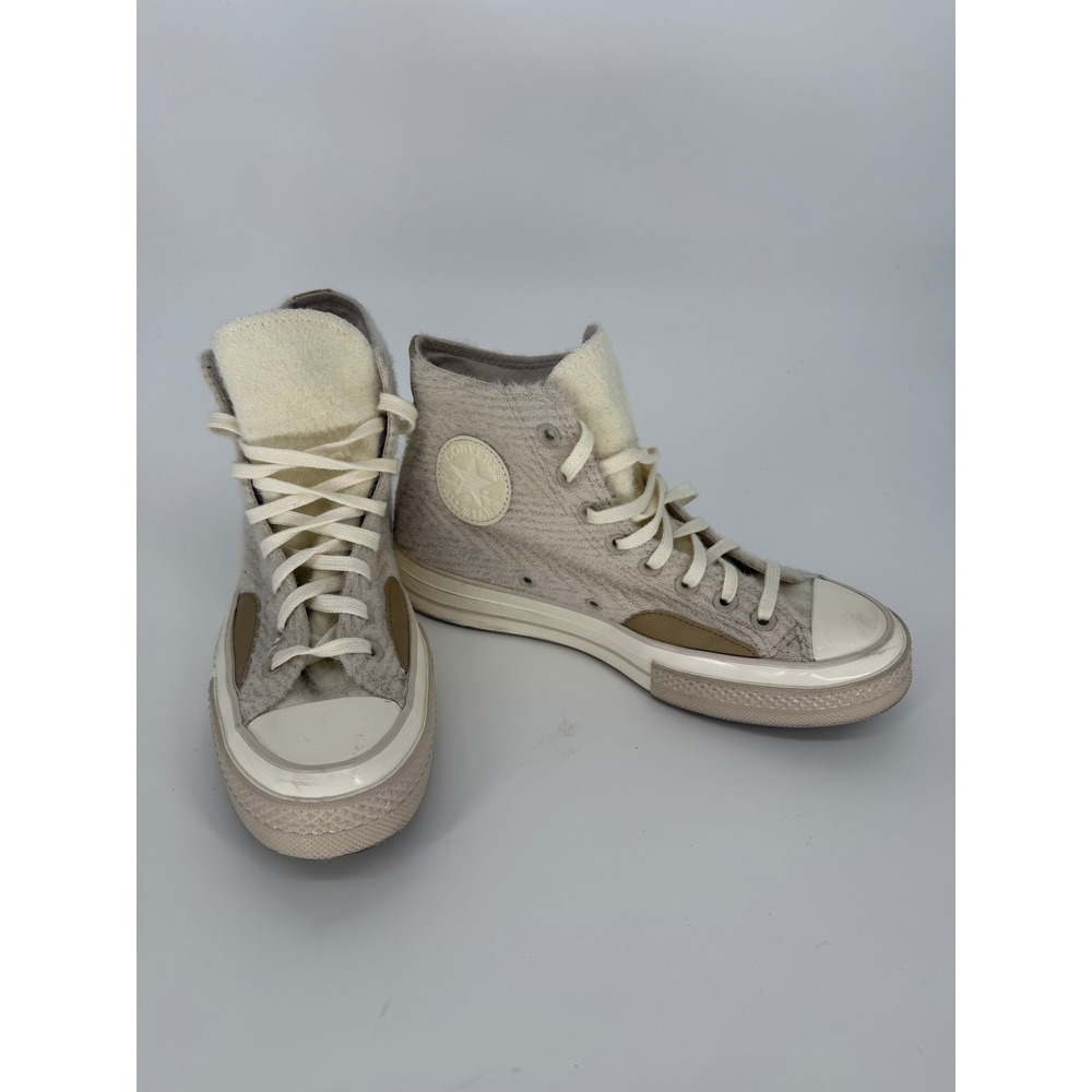 Converse Chuck 70 High Top Fuzzy Herringbone Cream Tan Unisex Men's 7 Women's 9